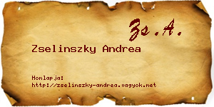 Zselinszky Andrea névjegykártya