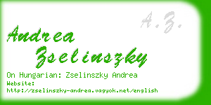 andrea zselinszky business card